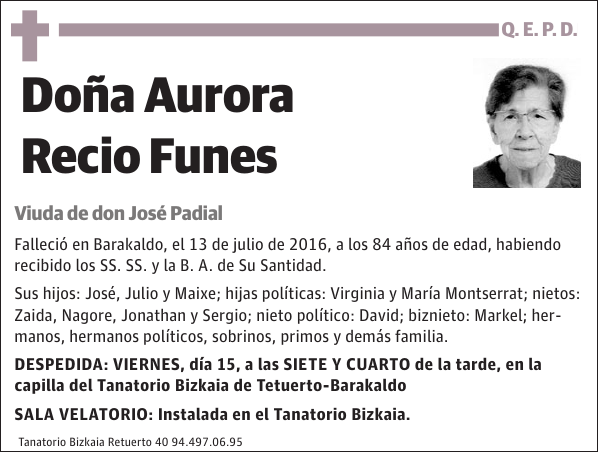 Aurora Recio Funes