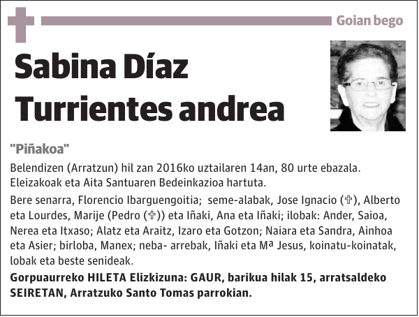 Sabina Díaz Turrientes