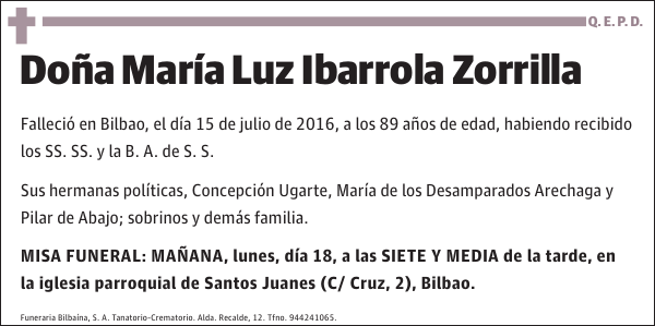 María Luz Ibarrola Zorrilla