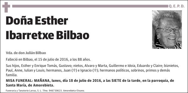 Esther Ibarretxe Bilbao