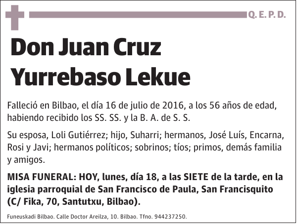 Juan Cruz Yurrebaso Lekue