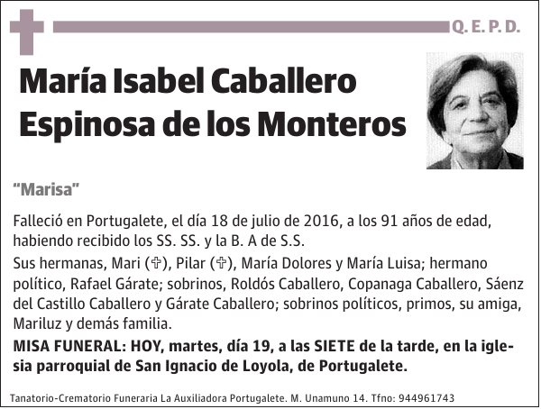 María Isabel Caballero Espinosa de los Monteros