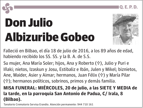 Julio Albizuribe Gobeo