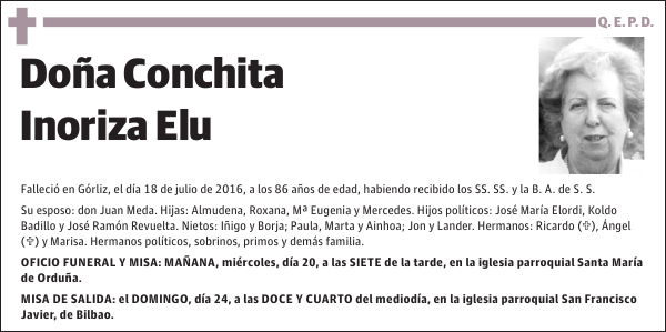 Conchita Inoriza Elu