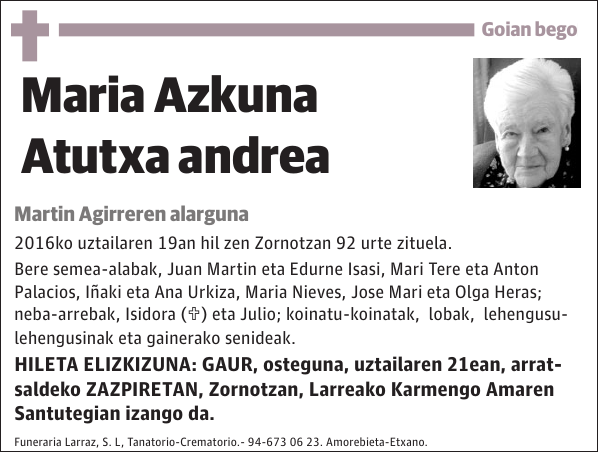 Maria Azkuna Atutxa