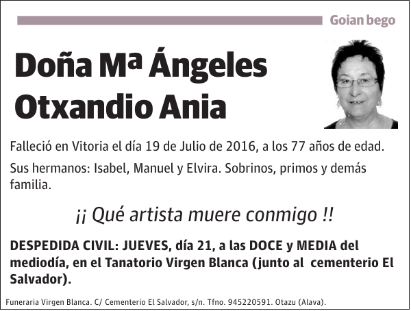 Mª Ángeles Otxandio Ania