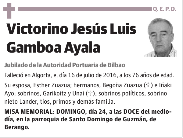 Victorino Jesús Luis Gamboa Ayala