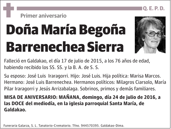 María Begoña Barrenechea Sierra