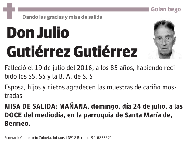 Julio Gutiérrez Gutiérrez