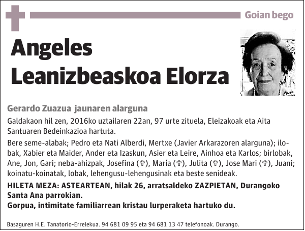 Angeles Leanizbeaskoa Elorza