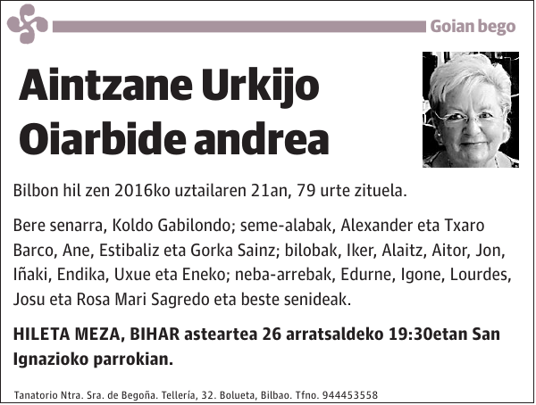 Aintzane Urkijo Oiarbide