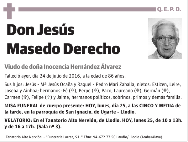 Jesús Masedo Derecho