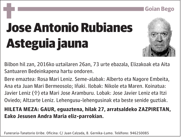 Jose Antonio Rubianes Asteguia