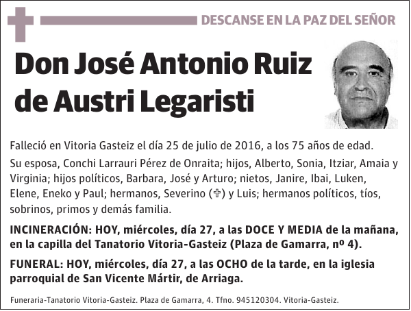 José Antonio Ruiz de Austri Legaristi