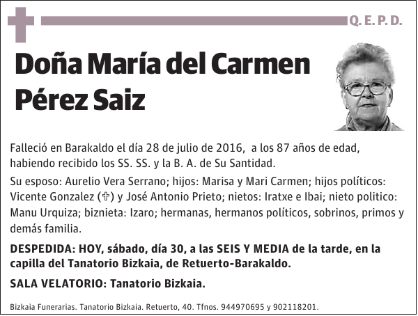 María del Carmen Pérez Saiz