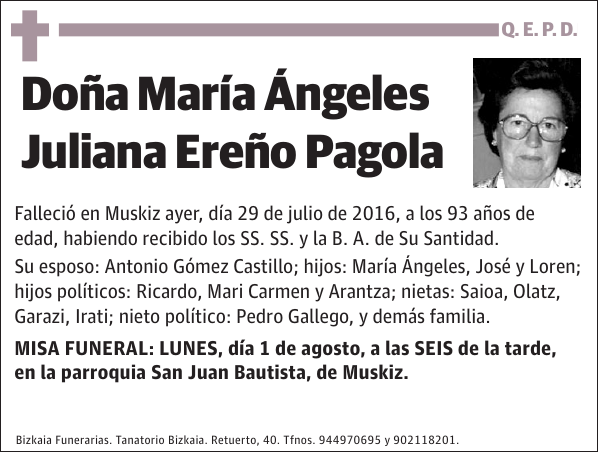 María Ángeles Juliana Ereño Pagola