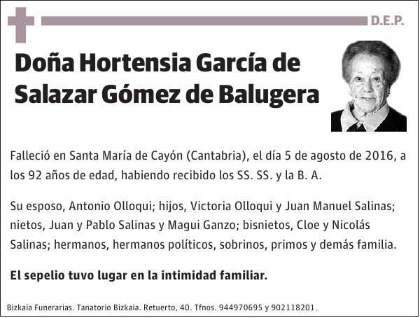 Hortensia García de Salazar Gómez de Balugera