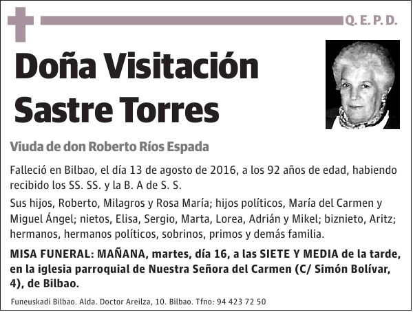 Visitación Sastre Torres