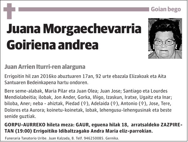 Juana Morgaechevarria Goiriena