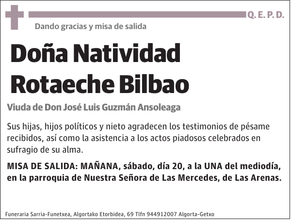 Natividad Rotaeche Bilbao