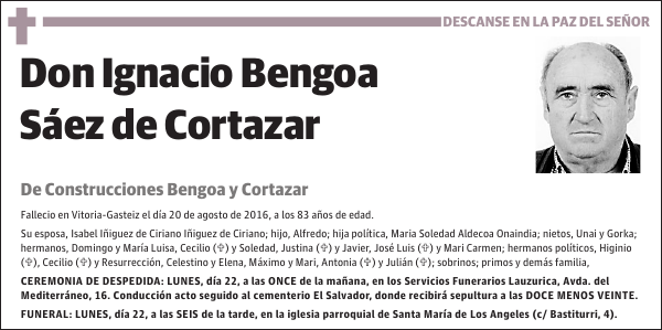 Ignacio Bengoa Sáez de Cortazar