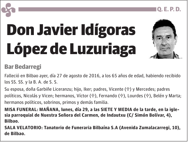 Javier Idígoras López de Luzuriaga