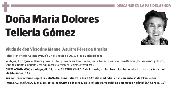 María Dolores Tellería Gómez