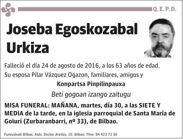 Joseba Egoskozabal Urkiza