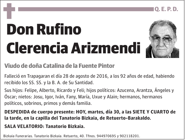 Rufino Clerencia Arizmendi