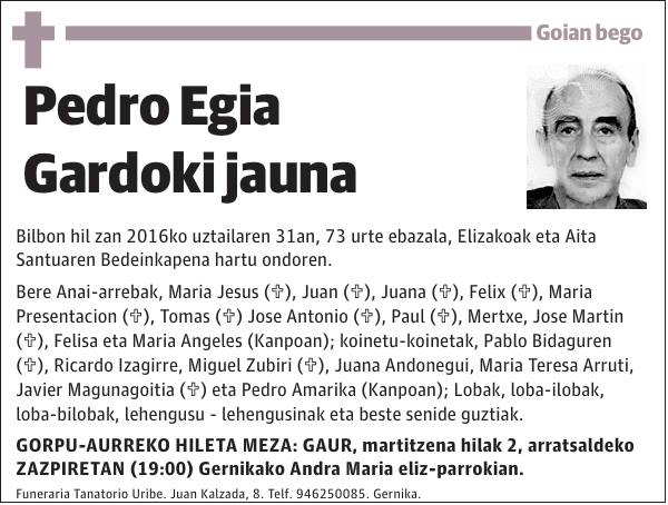 Pedro Egia Gardoki