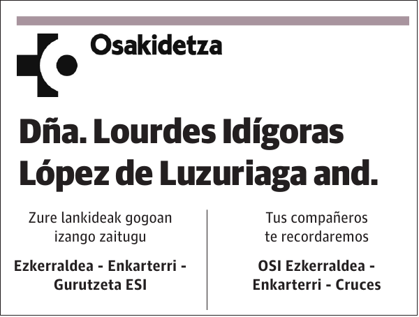 Lourdes Idigoras Lopez de Luzuriaga