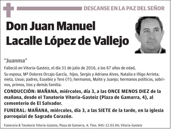 Juan Manuel Lacalle López de Vallejo