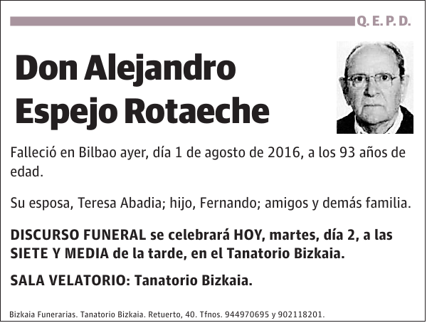 Alejandro Espejo Rotaeche