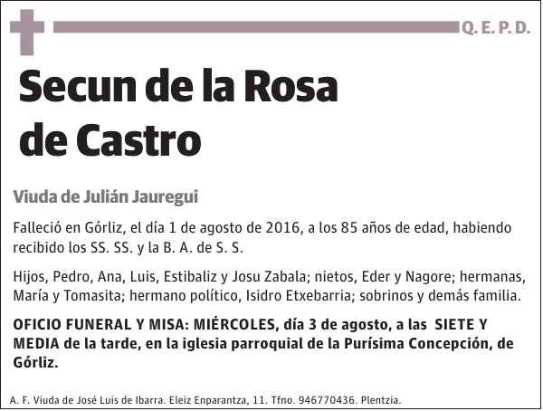 Secun de la Rosa de Castro