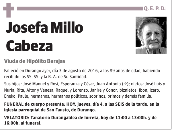 Josefa Millo Cabeza