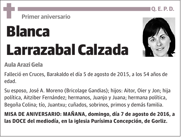 Blanca Larrazabal Calzada