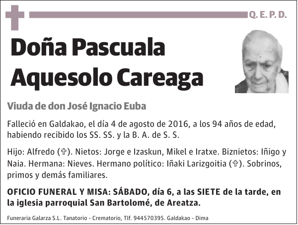 Pascuala Aquesolo Careaga