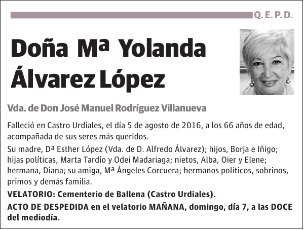 Mª Yolanda Álvarez López