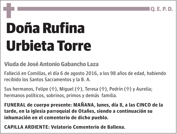 Rufina Urbieta Torre