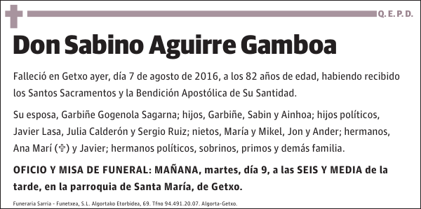 Sabino Aguirre Gamboa