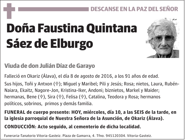 Faustina Quintana Sáez de Elburgo