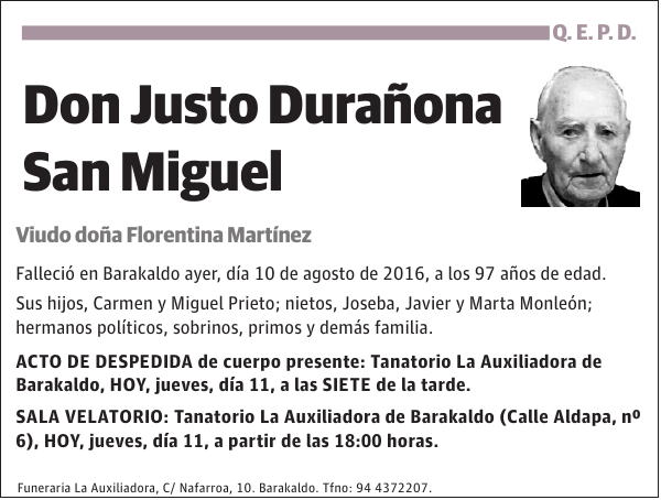 Justo Durañona San Miguel