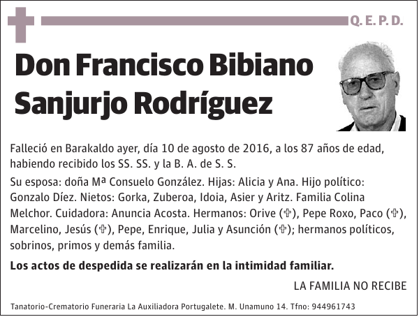 Francisco Bibiano Sanjurjo Rodríguez