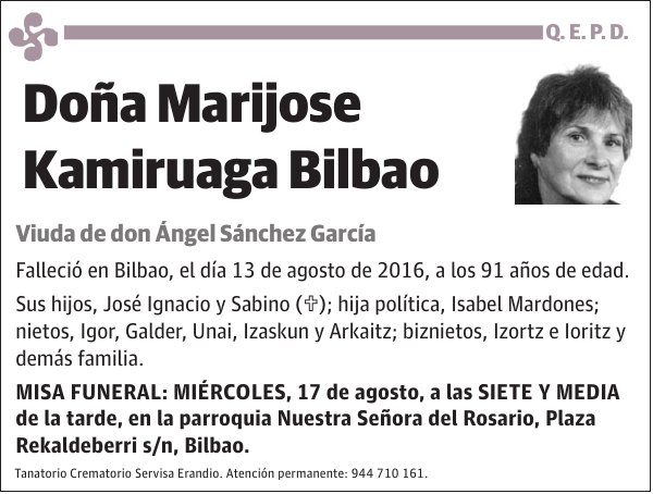Marijose Kamiruaga Bilbao