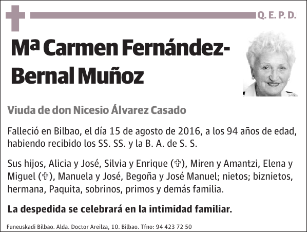 Mª Carmen Fernández-Bernal Muñoz