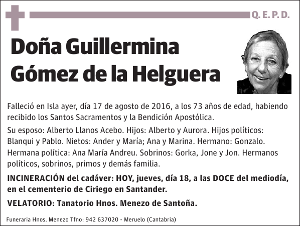 Guillermina Gómez de la Helguera