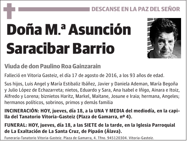 María Asunción Saracibar Barrio