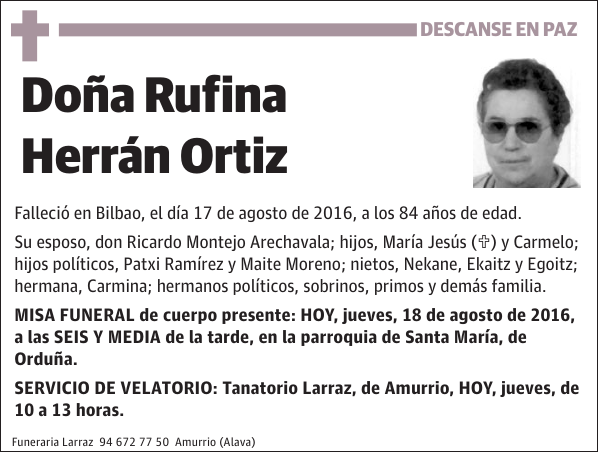 Rufina Herrán Ortiz