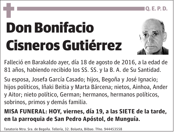 Bonifacio Cisneros Gutiérrez