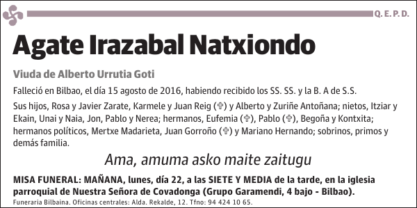 Agate Irazabal Natxiondo